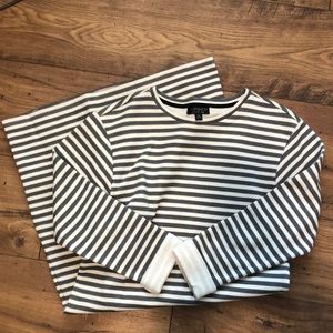 Topshop Black and White Striped Dress